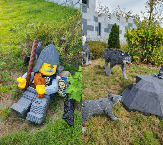 춘천 레고랜드 내 조형물. <김아름 기자>